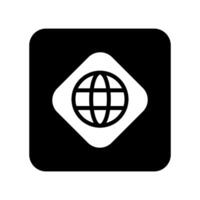 Go to web symbol icon, globe logo vector