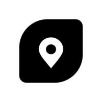 icon of simple forms of point of location vector