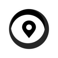 icon of simple forms of point of location vector