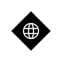 Go to web symbol icon, globe logo vector