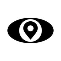 icon of simple forms of point of location vector