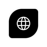 Go to web symbol icon, globe logo vector