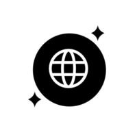 Go to web symbol icon, globe logo vector