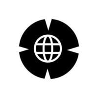 Go to web symbol icon, globe logo vector