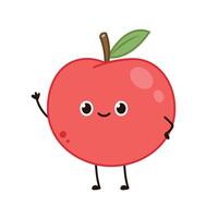 Cherry cartoon . Cherry character design. Cherry on white background. vector