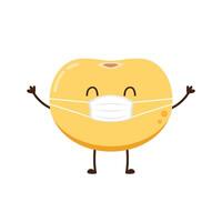 Soybean . Soybean character design. vector
