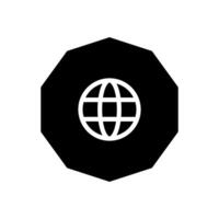 Go to web symbol icon, globe logo vector