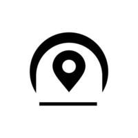 icon of simple forms of point of location vector