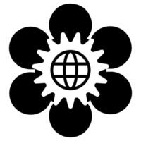 Go to web symbol icon, globe logo vector