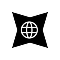 Go to web symbol icon, globe logo vector