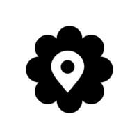 icon of simple forms of point of location vector