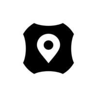 icon of simple forms of point of location vector