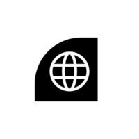 Go to web symbol icon, globe logo vector