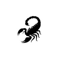 Scorpion or scorpio animal attacks isolated on a white background. Scorpius zodiac symbol tattoo. Black and white hand drawn vector