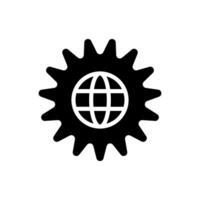 Go to web symbol icon, globe logo vector