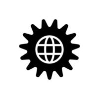 Go to web symbol icon, globe logo vector