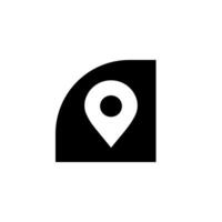 icon of simple forms of point of location vector