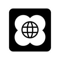 Go to web symbol icon, globe logo vector