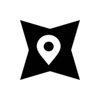 icon of simple forms of point of location vector