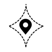 icon of simple forms of point of location vector