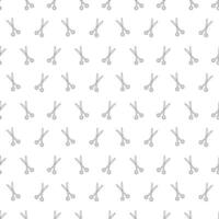 Seamless pattern with scissors. Black, white illustration. vector