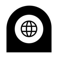 Go to web symbol icon, globe logo vector