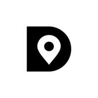 icon of simple forms of point of location vector