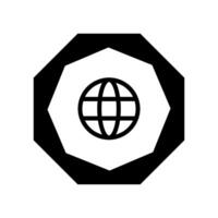 Go to web symbol icon, globe logo vector