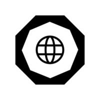 Go to web symbol icon, globe logo vector