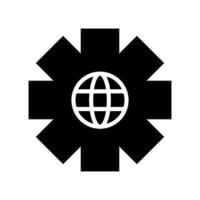 Go to web symbol icon, globe logo vector