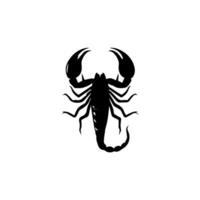 Scorpion or scorpio animal attacks isolated on a white background. Scorpius zodiac symbol tattoo. Black and white hand drawn vector
