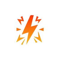 Thunder and Bolt Lighting Flash Icons Flat Style vector