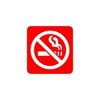 No smoking, prohibition sign, fire hazard risk icon badge, label with broken cigarette, butts, no littering ribbon concept, prohibit, danger, element flat style isolated on white background vector