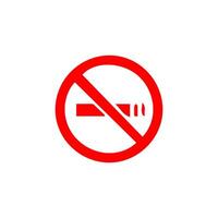 No smoking, prohibition sign, fire hazard risk icon badge, label with broken cigarette, butts, no littering ribbon concept, prohibit, danger, element flat style isolated on white background vector