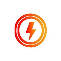 Thunder and Bolt Lighting Flash Icons Flat Style vector