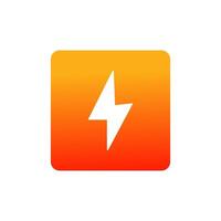 Thunder and Bolt Lighting Flash Icons Flat Style vector