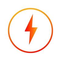 Thunder and Bolt Lighting Flash Icons Flat Style vector