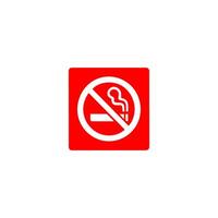 No smoking, prohibition sign, fire hazard risk icon badge, label with broken cigarette, butts, no littering ribbon concept, prohibit, danger, element flat style isolated on white background vector