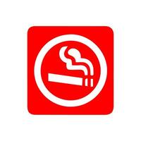 No smoking, prohibition sign, fire hazard risk icon badge, label with broken cigarette, butts, no littering ribbon concept, prohibit, danger, element flat style isolated on white background vector