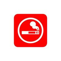 No smoking, prohibition sign, fire hazard risk icon badge, label with broken cigarette, butts, no littering ribbon concept, prohibit, danger, element flat style isolated on white background vector