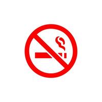 No smoking, prohibition sign, fire hazard risk icon badge, label with broken cigarette, butts, no littering ribbon concept, prohibit, danger, element flat style isolated on white background vector