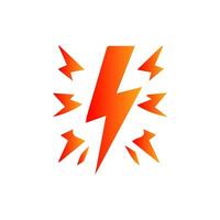 Thunder and Bolt Lighting Flash Icons Flat Style vector