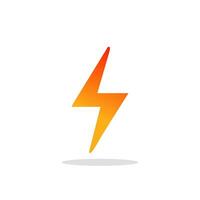 Thunder and Bolt Lighting Flash Icons Flat Style vector