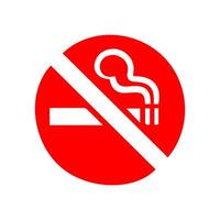 No smoking, prohibition sign, fire hazard risk icon badge, label with broken cigarette, butts, no littering ribbon concept, prohibit, danger, element flat style isolated on white background vector