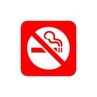 No smoking, prohibition sign, fire hazard risk icon badge, label with broken cigarette, butts, no littering ribbon concept, prohibit, danger, element flat style isolated on white background vector