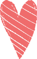 corazón. textura tiza dibujo png