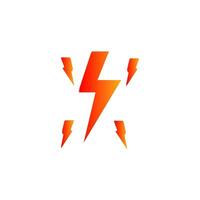 Thunder and Bolt Lighting Flash Icons Flat Style vector