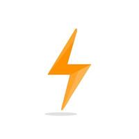 Thunder and Bolt Lighting Flash Icons Flat Style vector