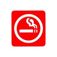 No smoking, prohibition sign, fire hazard risk icon badge, label with broken cigarette, butts, no littering ribbon concept, prohibit, danger, element flat style isolated on white background vector