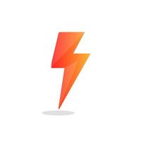 Thunder and Bolt Lighting Flash Icons Flat Style vector